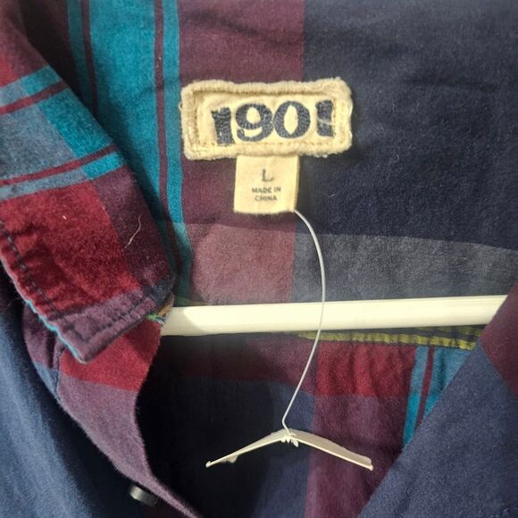 NWT 1901 Button Down Plaid Shirt Sz Large - Picture 5 of 5